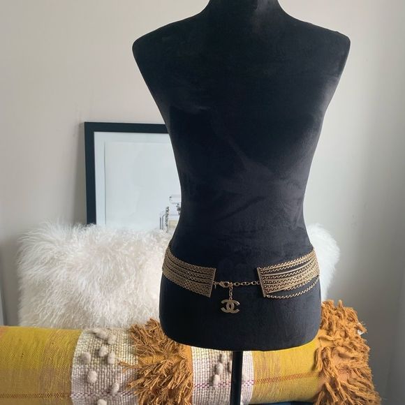 CHANEL Chain CC Waspie Belt Gold chain
